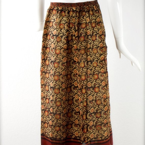 VTG 70's Rare ZODIAC India Cotton Gauze Skirt - Picture 3 of 5